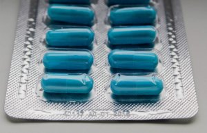 blue pills in foil packet