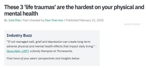 MDLinx how life traumas impact well-being